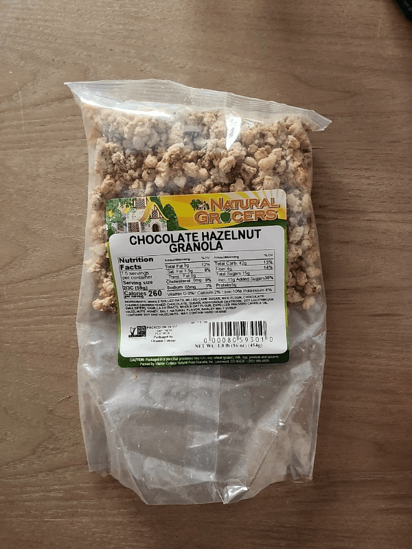 Natural Grocers Chocolate Hazelnut Granola