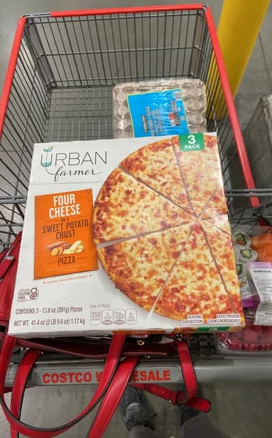 Urban Farmer Four Cheese On A Sweet Potato Crust Pizza