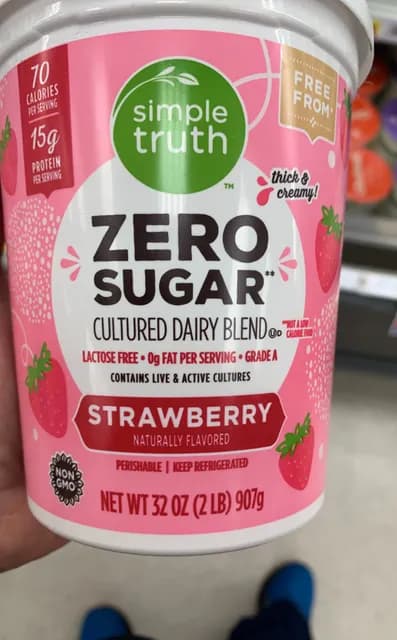 Simple Truth Zero Sugar Strawberry Cultured Dairy Blend