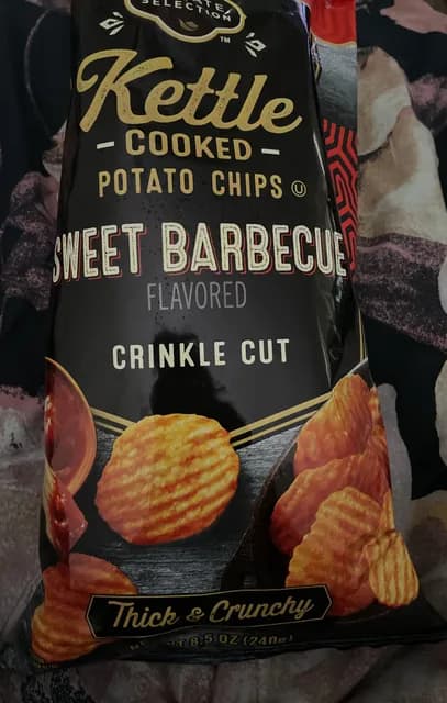 Private Selection Kettle Cooked Potato Chips Sweet Barbecue Flavored Crinkle Cut