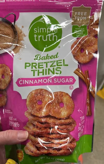 Simple Truth Baked Pretzel Thins Cinnamon Sugar