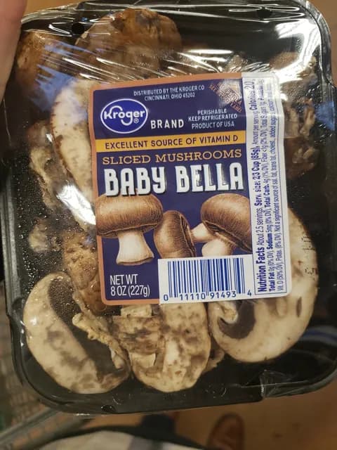 Kroger Baby Bella Sliced Mushrooms