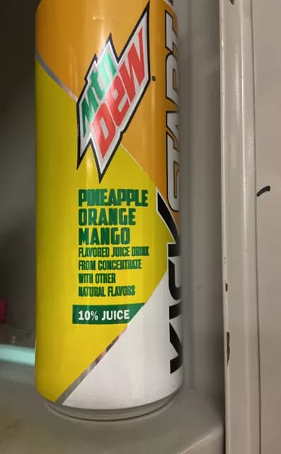 Mtn Dew Kick Start Pineapple Orange Mango Flavored Juice Drink