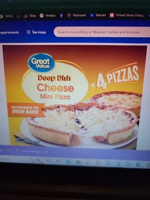 Great Value Deep Dish Cheese Mini Pizza