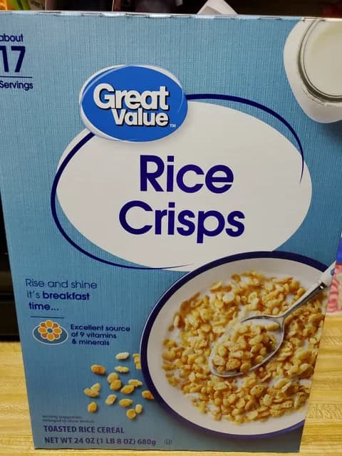 Great Value Rice Crisps Toasted Rice Cereal