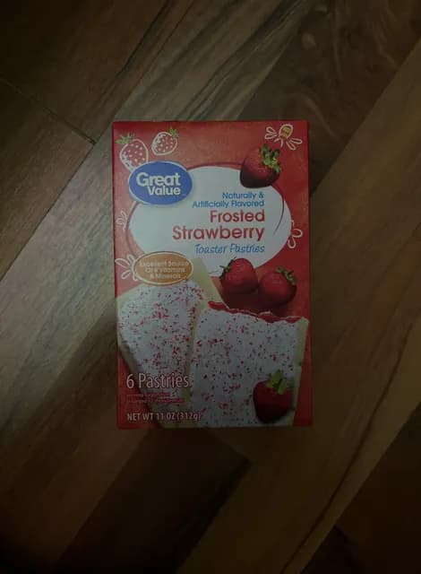 Great Value Naturally & Artificially Flavored Frosted Strawberry Toaster Pastries