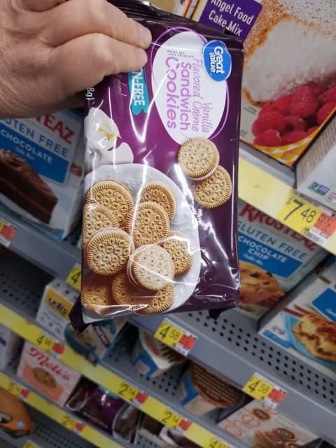 Great Value Vanilla Flavored Creme Sandwich Cookies