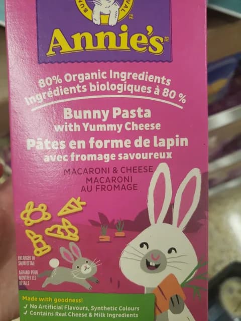 Annie'S Bunny Pasta With Yummy Macaroni & Cheese