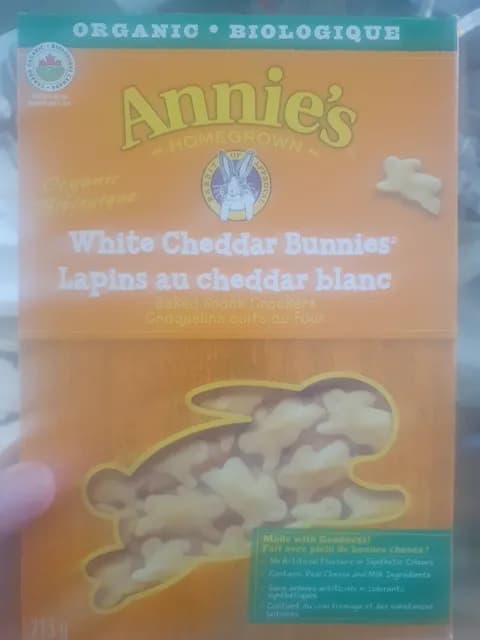 Annie'S Organic White Cheddar Bunnies Baked Snack Crackers