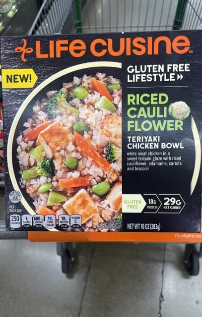 Life Cuisine Riced Cauliflower Teriyaki Chicken Bowl