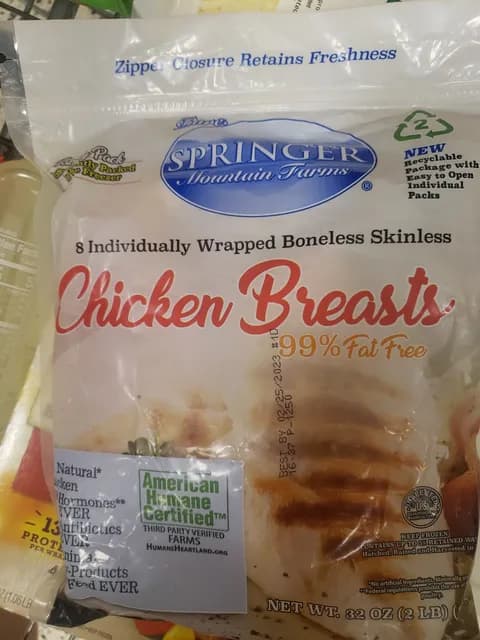 Springer Mountain Farms 99% Fat Free Chicken Breasts