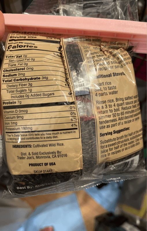 Trader Joe'S Cultivated Wild Rice