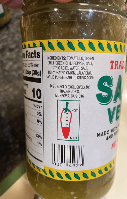 Trader Joe'S Salsa Verde