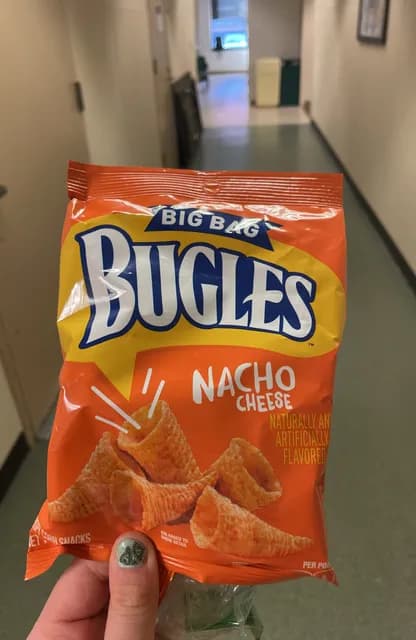 Bugles Nacho Cheese Crispy Corn Snacks