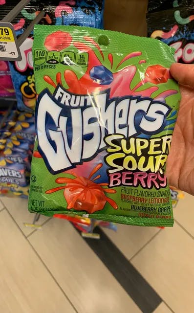 Is it Pescatarian? Fruit Gushers Super Sour Berry Fruit Flavored Snacks