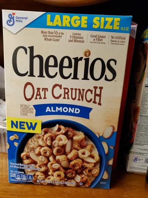 Is it Vegetarian General Mills Cheerios Oat Crunch Almond