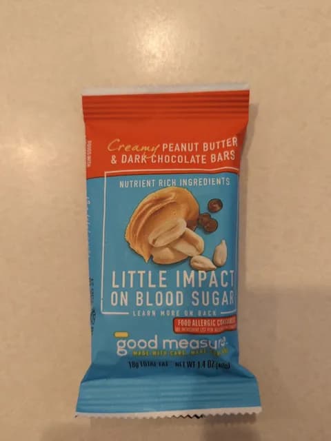 Good Measure Creamy Peanut Butter & Dark Chocolate Bars