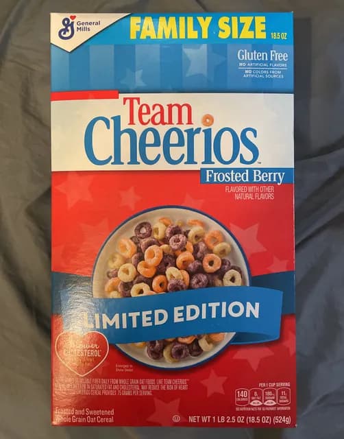Team Cheerios Frosted Berry Cereal
