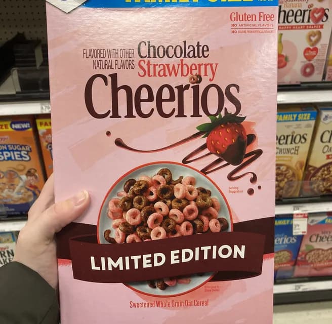 General Mills Limited Edition Chocolate Strawberry Cheerios
