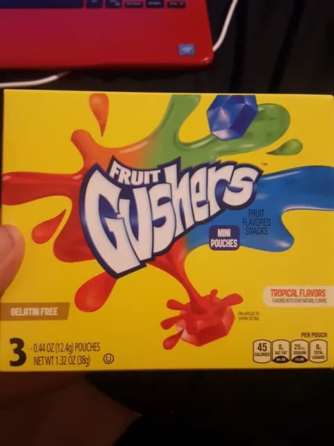 Fruit Gushers Mini Pouches Tropical Fruit Flavored Snacks