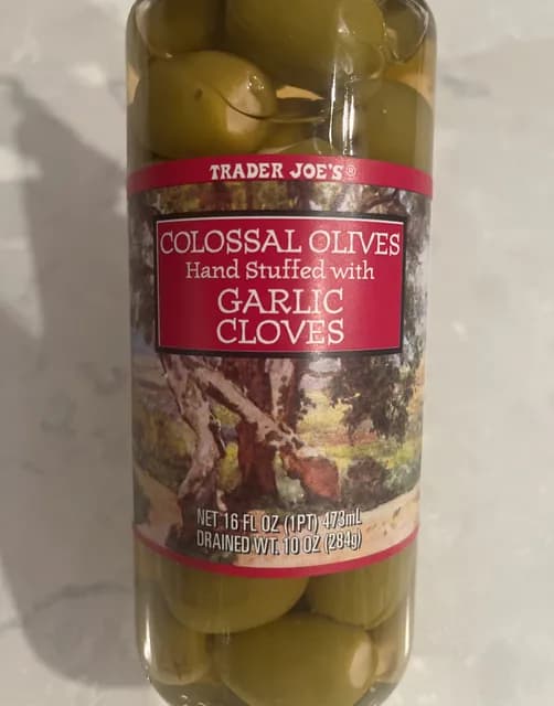 Trader Joe'S Colossal Olives Hand Stuffed With Garlic Cloves