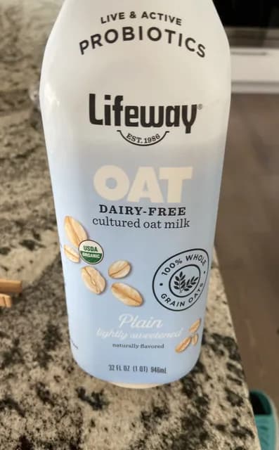 Lifeway Oat Plain Lightly Sweetened Dairy-Free Cultured Oat Milk