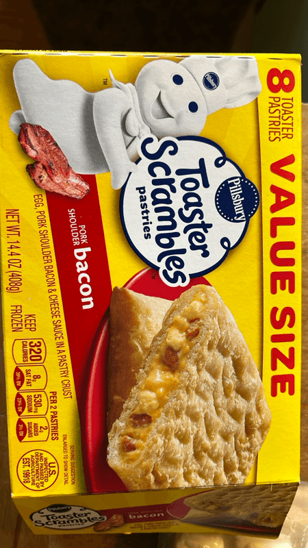 Pillsbury Toaster Scrambles Bacon