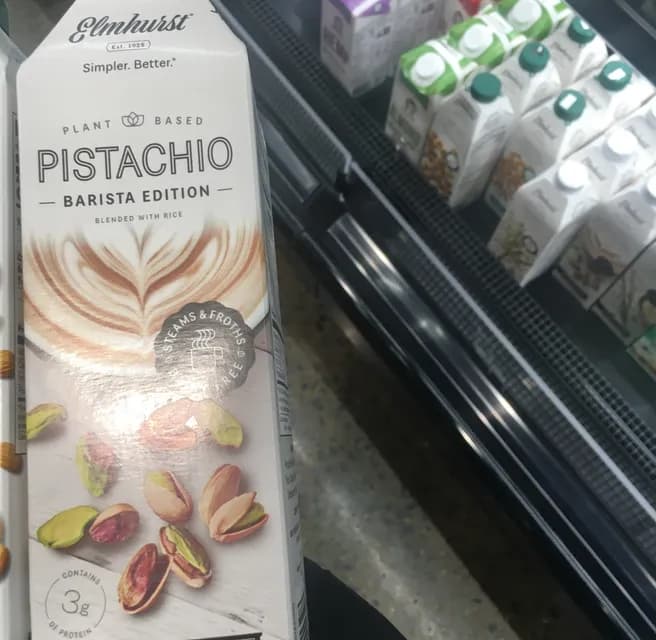 Elmhurst Plant Based Pistachio Barista Edition Blended With Rice
