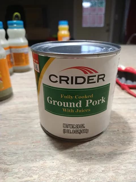 Crider Fully Cooked Ground Pork With Juices