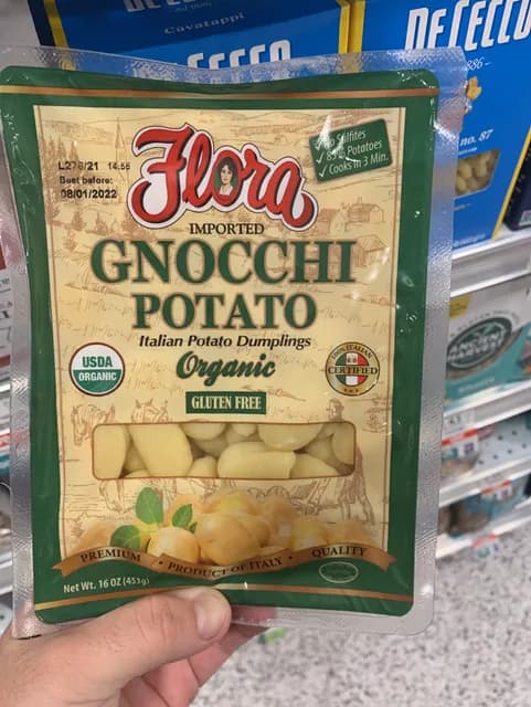 Flora Imported Gnocchi Potato Organic Italian Potato Dumplings