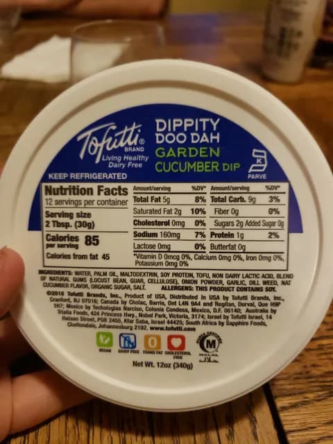 Tofutti Dippity Doo Dah Garden Cucumber Dip
