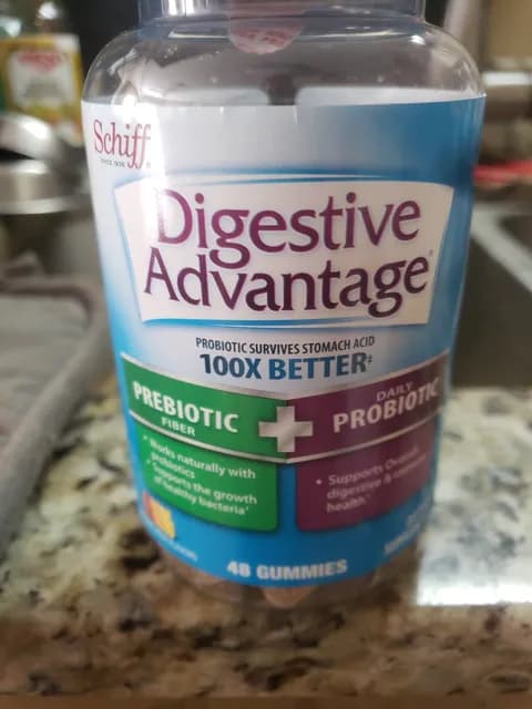 Schiff Digestive Advantage Prebiotic Fiber + Daily Probiotic Gummies