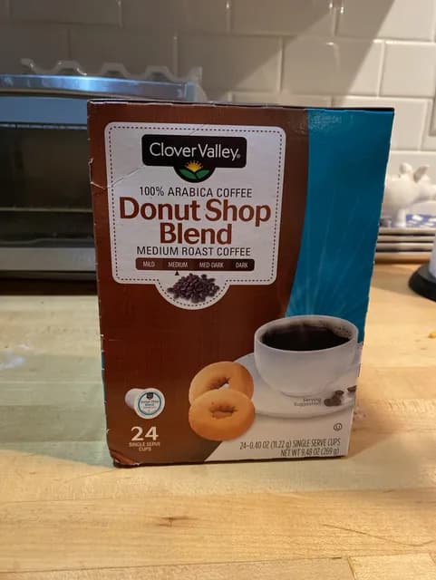 Clover Valley 100% Arabica Coffee Donut Shop Blend Medium Roast Coffee