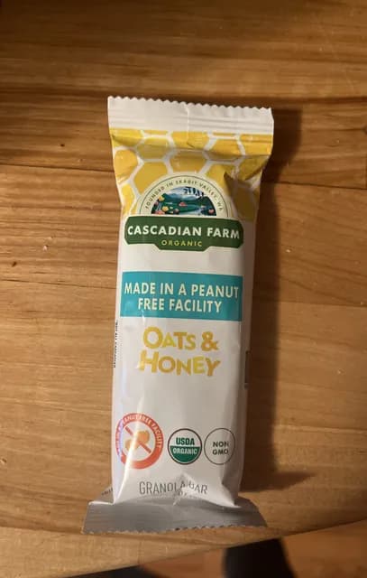 Cascadian Farm Organic Oats & Honey Granola Bar