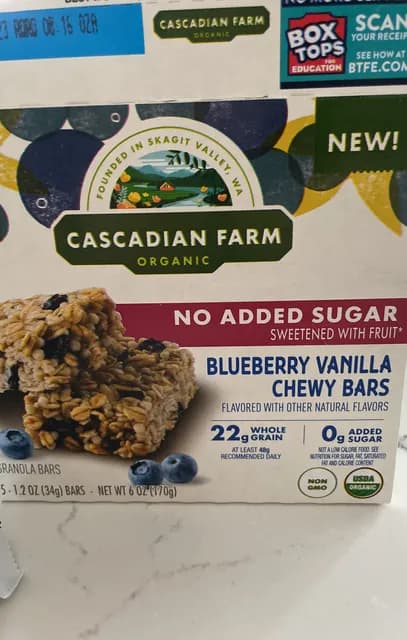 Cascadian Farm Organic Blueberry Vanilla Chewy Bars