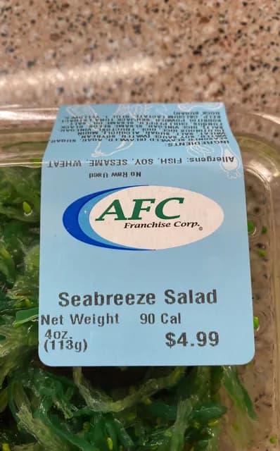 Afc Franchise Corp Seabreeze Salad