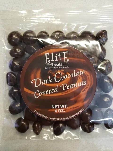 Elite Treats Dark Chocolate Covered Peanuts