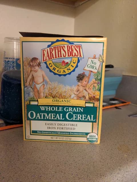 Earth's best best sale organic oatmeal cereal