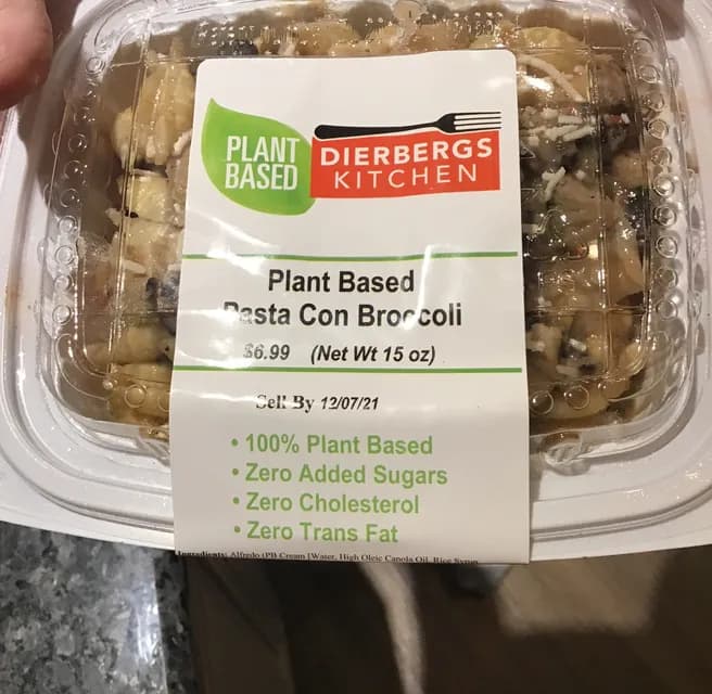 Dierbergs Kitchen Plant Based Pasta Con Broccoli