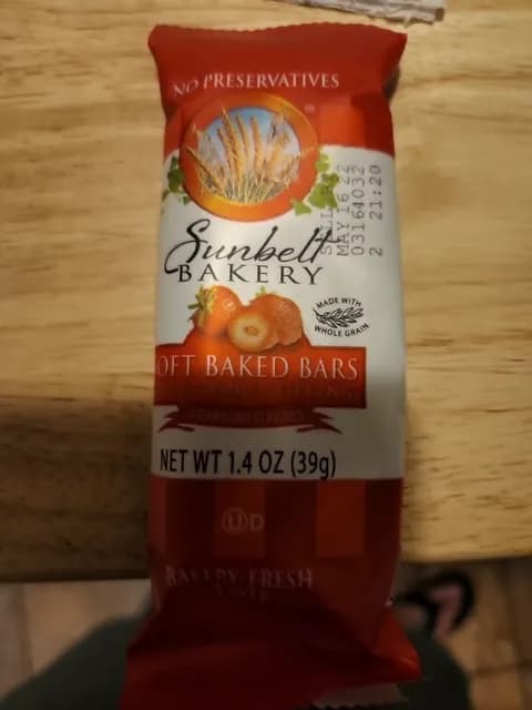 Sunbelt Bakery Strawberry Flavored Soft Baked Bars