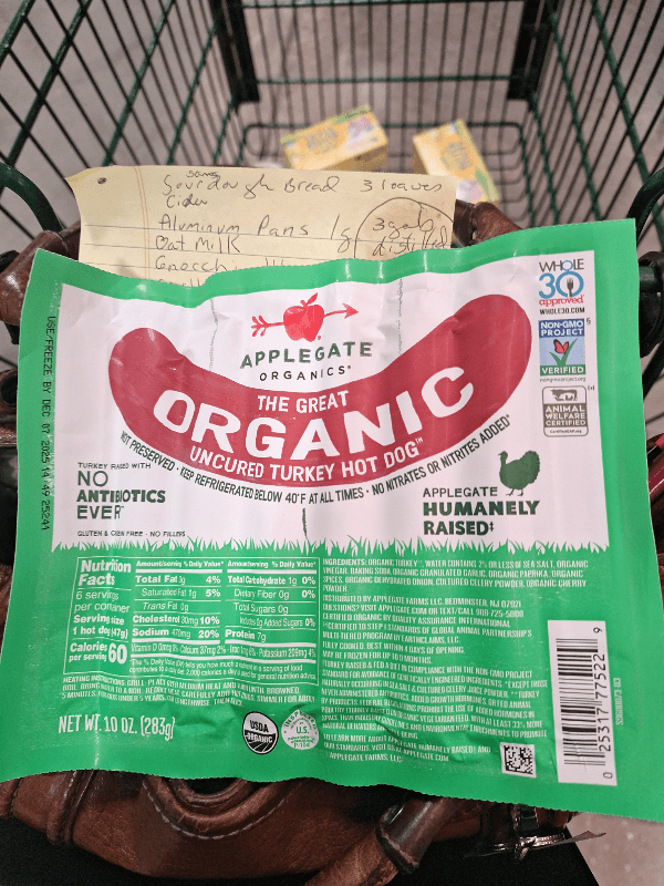 Is it Honey Free? Applegate The Great Organic Uncured Turkey Hot Dog