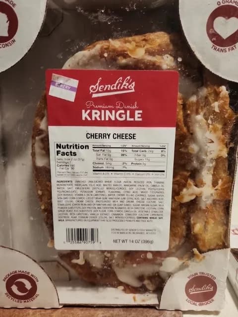 Sendik'S Premium Danish Kringle Cherry Cheese