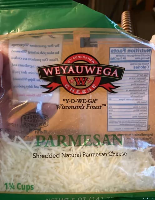 Weyauwega Cheese Shredded Natural Parmesan Cheese