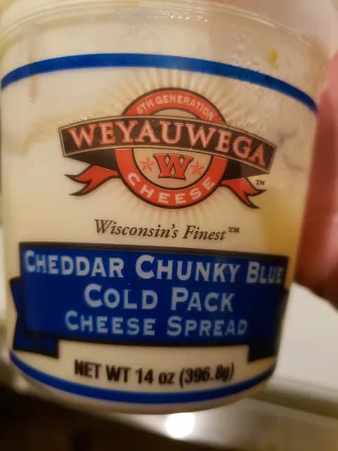 Weyauwega Cheddar Chunky Blue Cold Pack Cheese Spread
