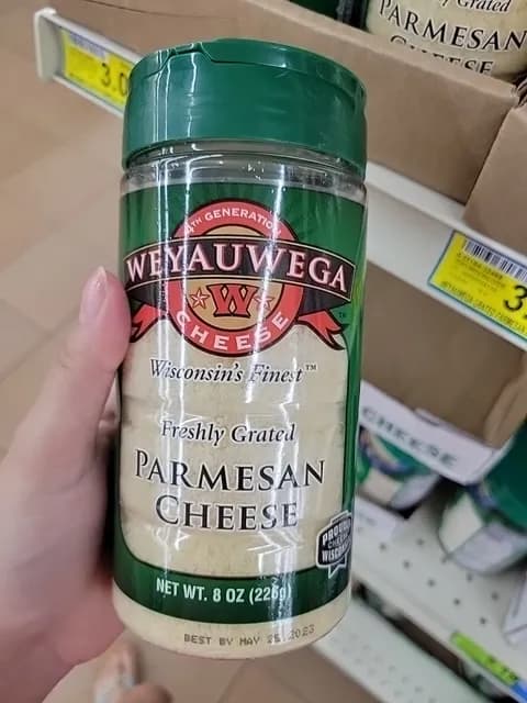 Weyauwega Cheese Wisconsin'S Finest Freshly Grated Parmesan Cheese