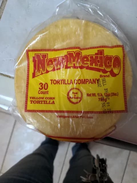 New Mexico Yellow Corn Tortilla