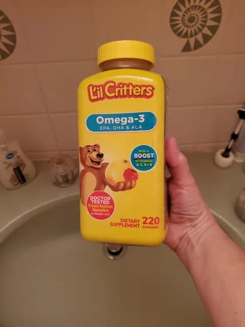 Lil Critters Omega-3 Gummies, Epa, Dha & Ala With Boost Of Vitamins A, C, D & E