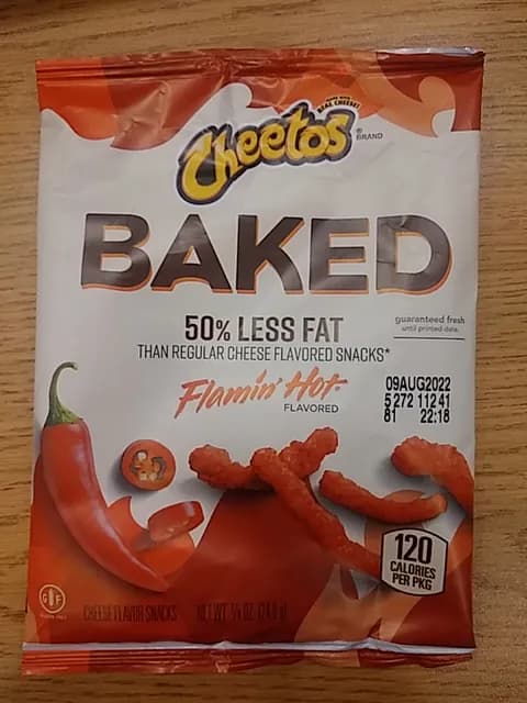 Cheetos Baked Flamin' Hot Flavored Cheese Flavor Snacks