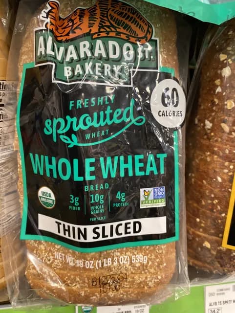 Alvarado St. Bakery Sprouted Whole Wheat Bread Thin Sliced