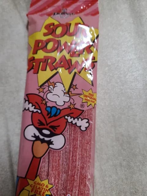 Dorval Sour Power Straws Strawberry Candy Straws